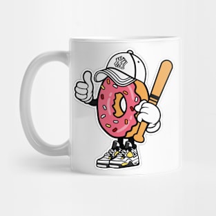 Donut Baseball Player Mug